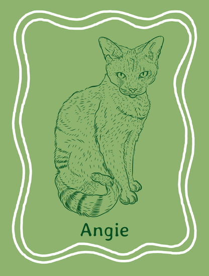 Funky Custom Illustrated Pet Portrait