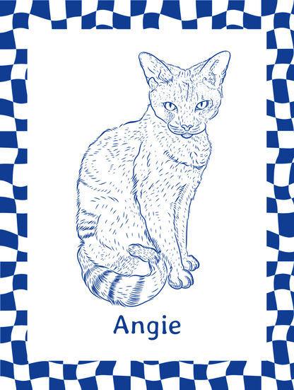 Funky Custom Illustrated Pet Portrait